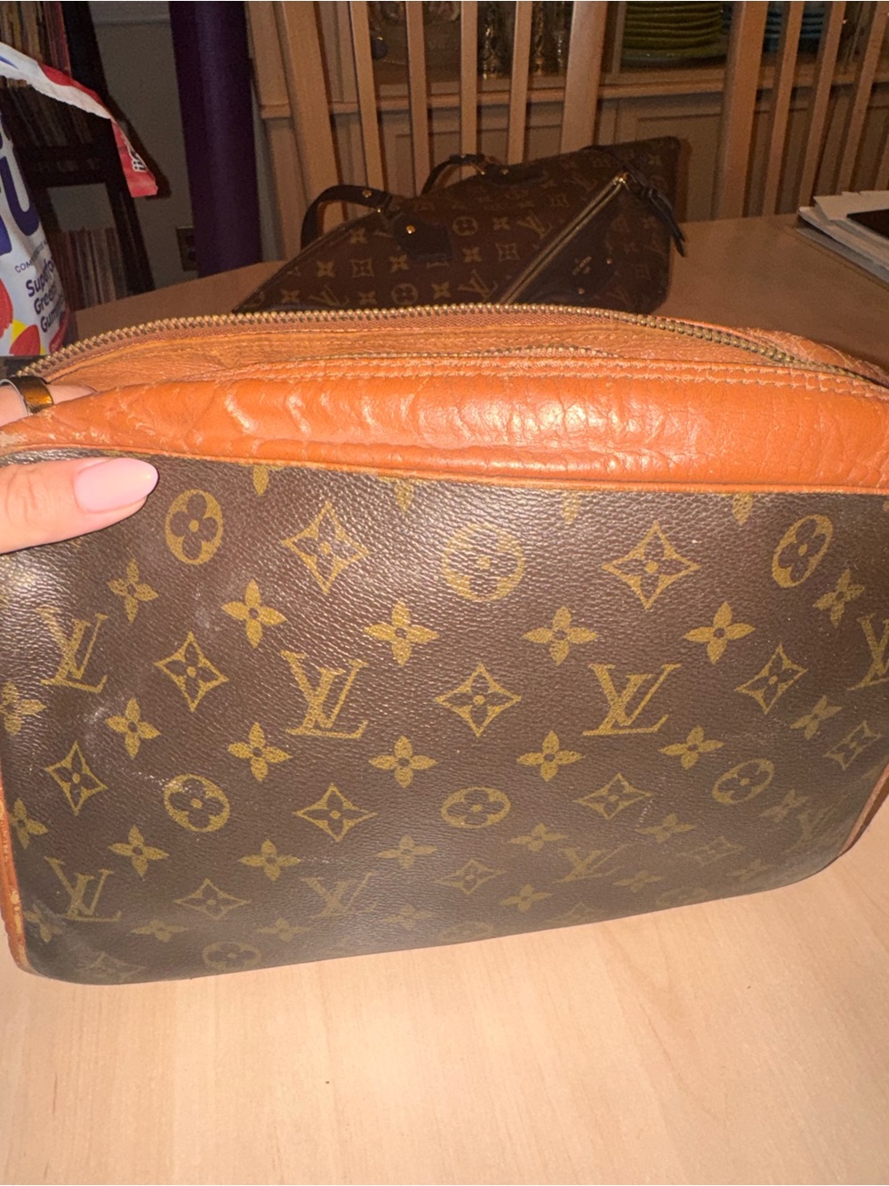 Vintage Louis Vuitton Brown Monogram Crossbody Messenger - Picture 2 of 6